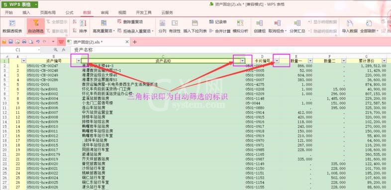 Wps表格迅速筛选文本的详细操作截图