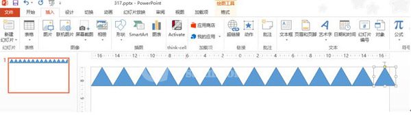 PPT打造作三角形背景效果的图文操作截图