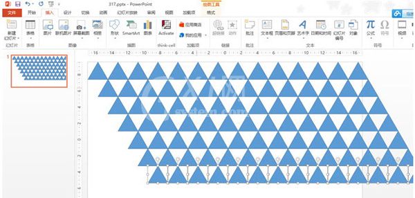 PPT打造作三角形背景效果的图文操作截图