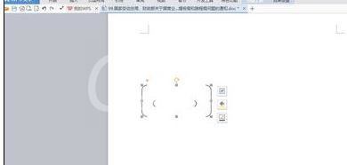 wps文字输入大括号小括号的简单操作截图