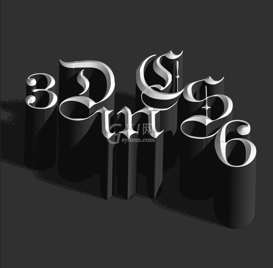 Adobe Photoshop CS6制作立体3D字母的图文操作截图