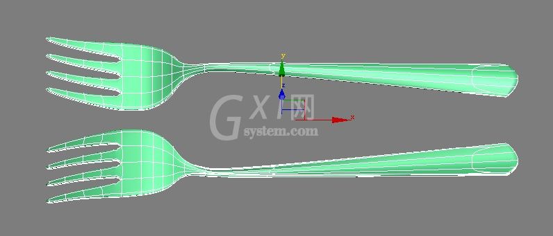 3DMAX制作叉子建模的详细操作过程截图