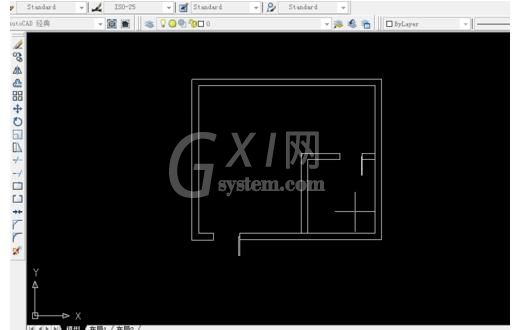 cad绘制门的操作流程截图