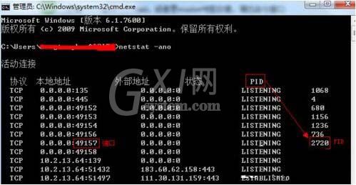 win7电脑查看端口被占用的详细操作截图