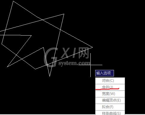 CAD将分散的线段合并成一个整体的操作流程截图