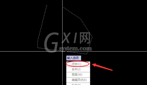 CAD多线段进行闭合的操作流程截图