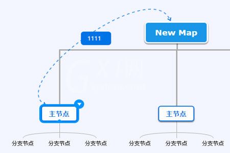 迅捷思维导图绘制虚线的操作流程截图