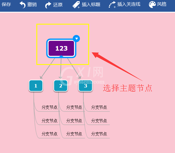 迅捷思维导图给导图添加编号的操作步骤截图