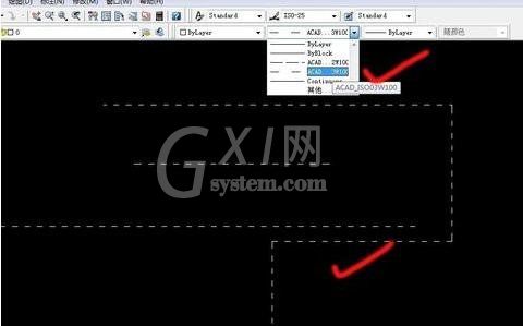 cad2010制作虚线的简单操作截图