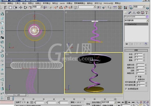 3DMax制作茶几的操作流程介绍截图