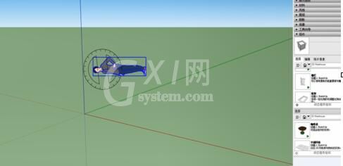 草图大师旋转物体的操作流程截图