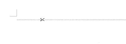 Word中添加剪切线的操作方法截图