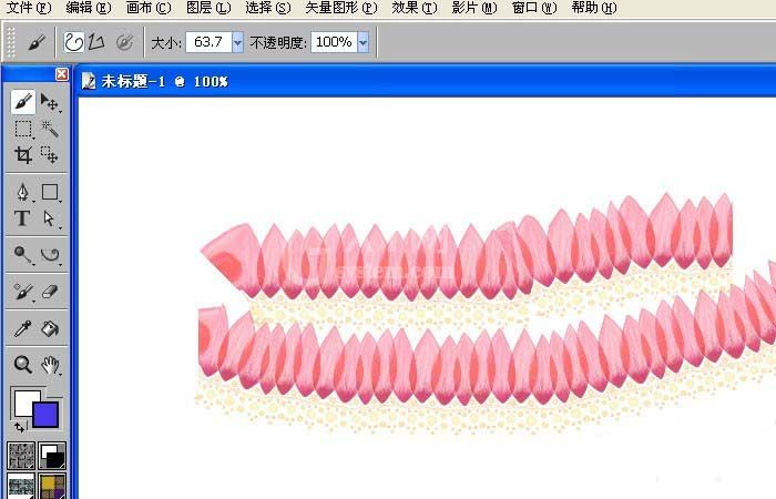 Painter制作钢笔式花瓣效果的操作内容讲述截图