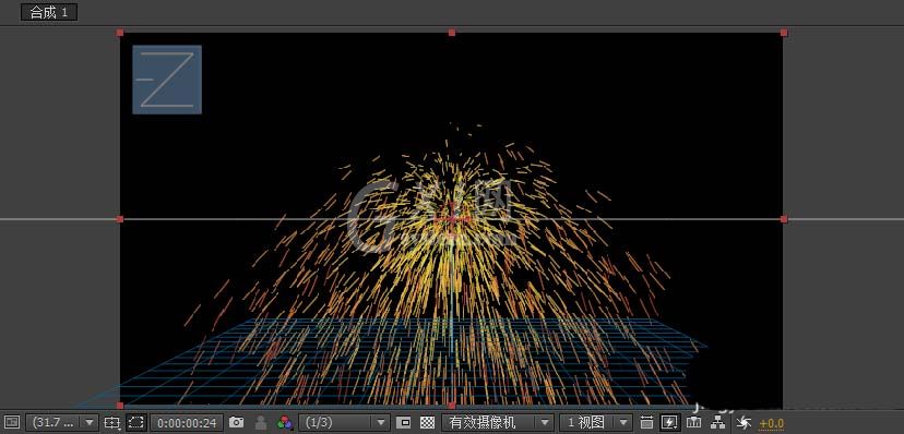 AE制作漂亮烟花效果的操作过程截图