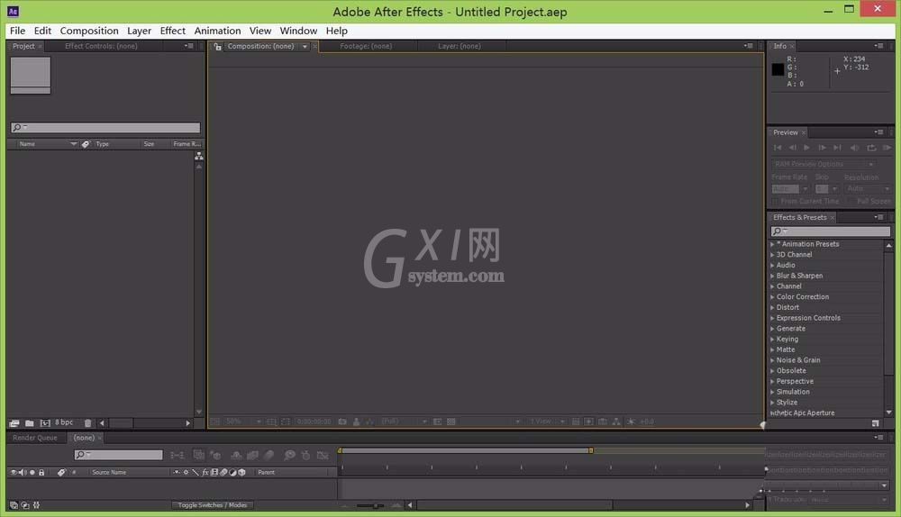 Adobe After Effects合成窗口导入一张图片的操作教程截图