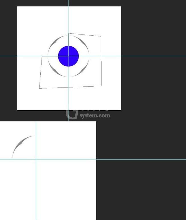 ps制作四分环形状logo的具体操作方法截图