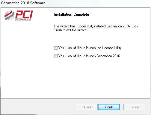 Geomatica 2016进行安装的操作流程截图