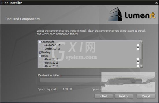 LumenRT进行安装的相关操作内容截图