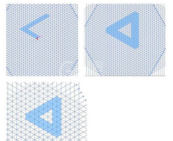 ai设计2.5D风格三角形建筑图标的详细操作流程截图