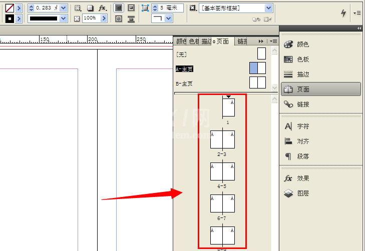 indesign设置主页的详细操作教程截图