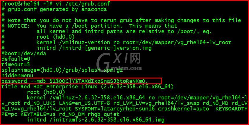 Linux系统设置GRUB菜单密码具体相关步骤截图