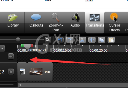 Camtasia studio为视频添加转场效果的操作教程截图
