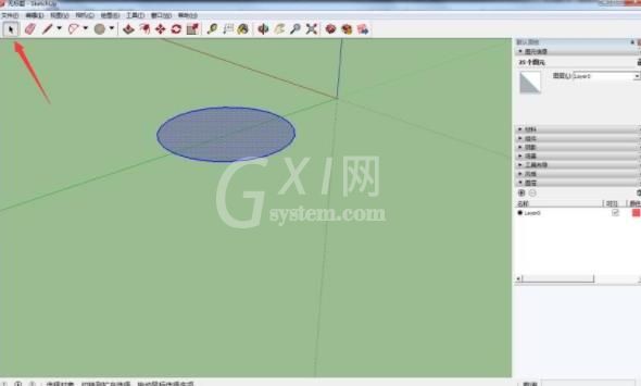 sketchup建筑草图大师制作椭圆形状的操作教程截图