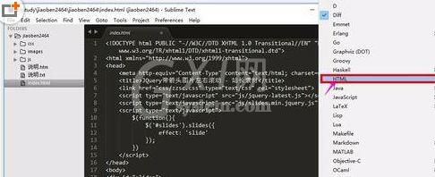 sublime text 3为语法代码设置高亮显示的操作步骤截图