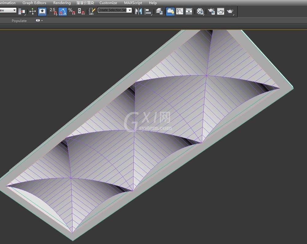 3dmax创建欧式异型天花模型的操作教程截图