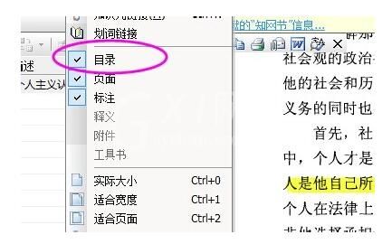 CAJ阅读器目录设置显示的操作步骤截图