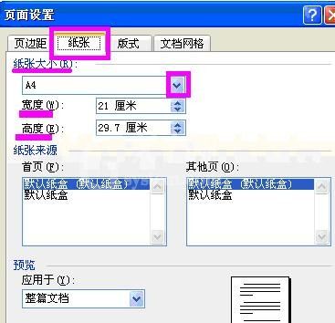 word2003页面设置的使用教程截图