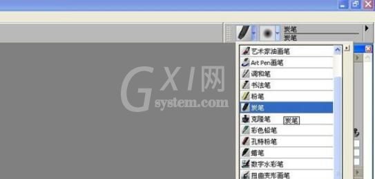 painter中碳笔绘图工具使用方法截图