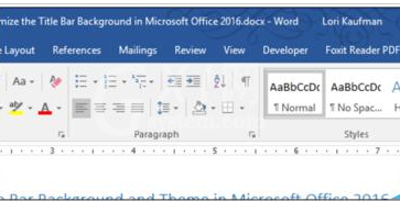 microsoft office2016设置自定义标题栏的操作教程截图