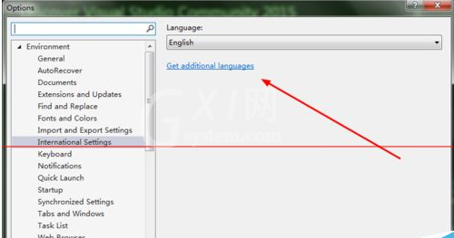 visual studio 2015将英文界面变成中文界面的操作教程截图