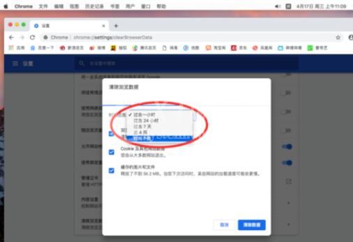 谷歌浏览器Mac版清除Cooki的操作方法截图