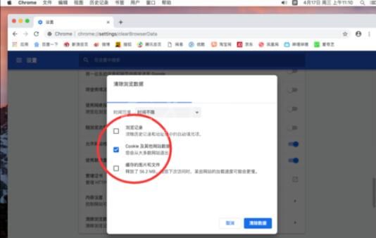 谷歌浏览器Mac版清除Cooki的操作方法截图
