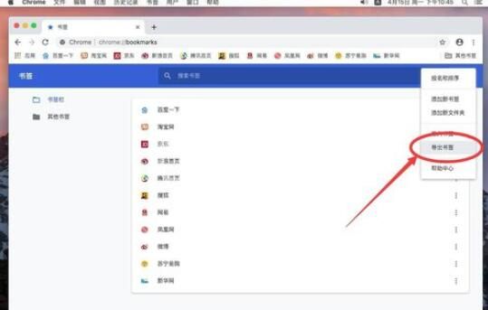 谷歌浏览器Mac版导出书签的操作流程截图