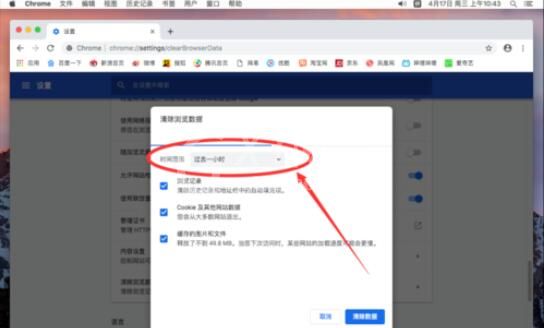 谷歌浏览器Mac版清除访问记录的方法截图