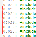 source insight使用时代码显示行数的设置方法截图