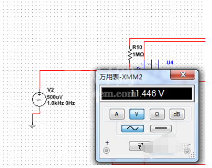 multisim14里仿真放大电路的操作步骤截图