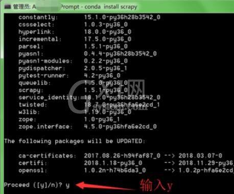 Anaconda安装Scrapy框架的具体步骤截图