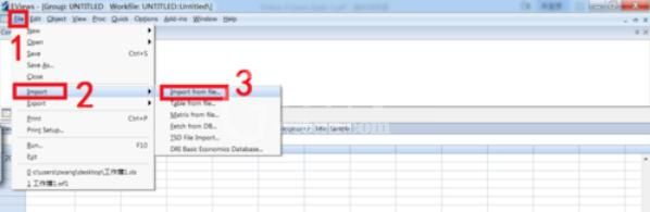 Eviews中导入Excel数据的详细方法截图