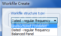 Eviews建立workfile的操作方法截图