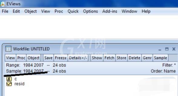 Eviews建立workfile的操作方法截图