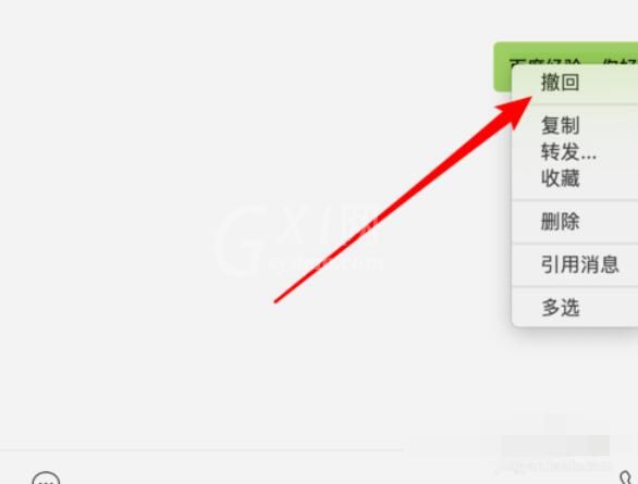 微信mac消息撤回方法截图