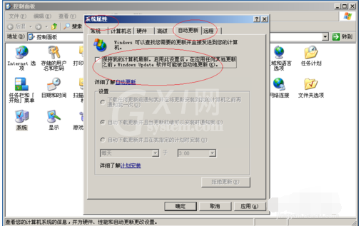 Windows Server 2003启用自动更新的使用方法截图