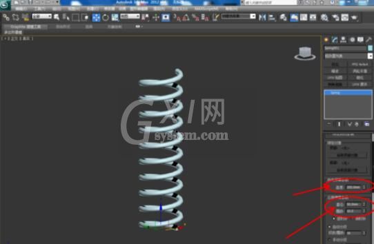 3dmax2012制作弹簧的方法步骤截图