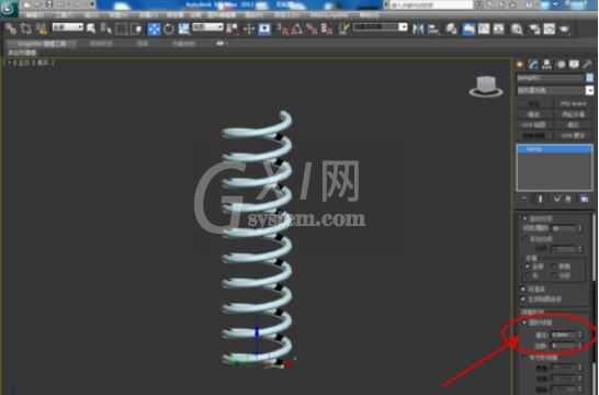 3dmax2012制作弹簧的方法步骤截图