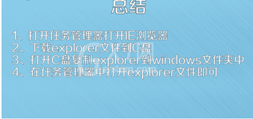 explorer.exe不小心删了的处理方法截图