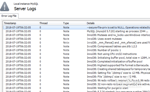 MySQL Workbench查询数据库服务器日志的操作教程截图